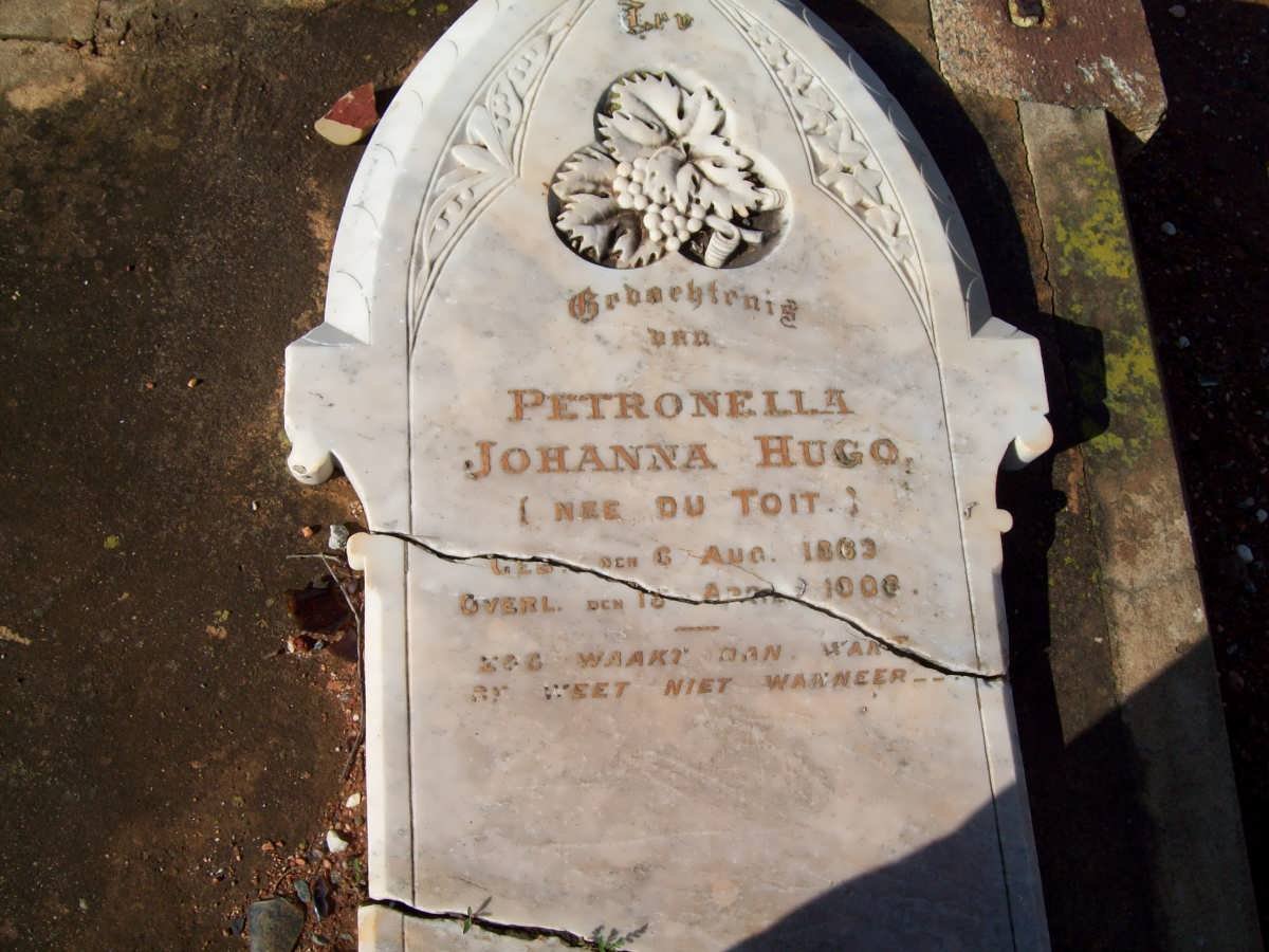 HUGO Petronella Johanna nee DU TOIT 1863-1906