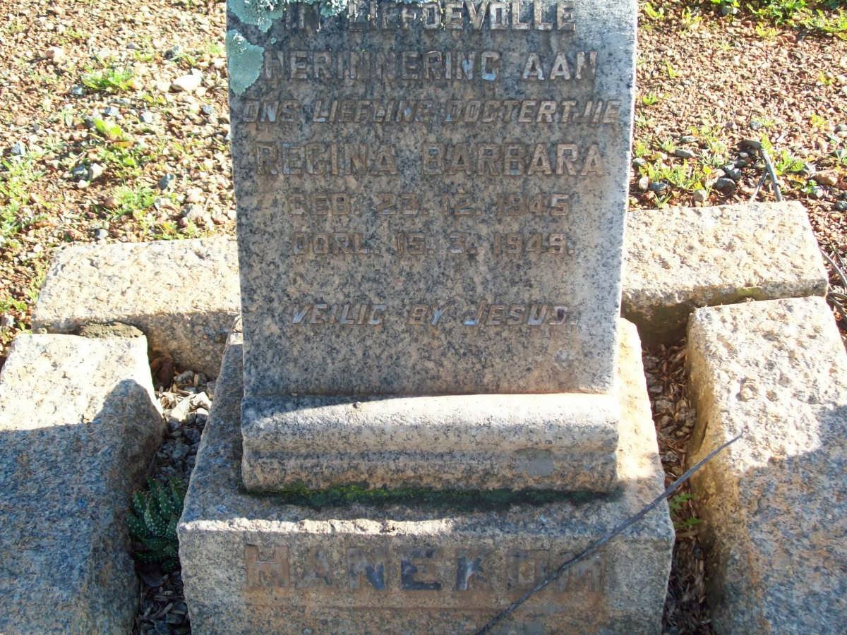 HANEKOM Regina Barbara 1945-1949