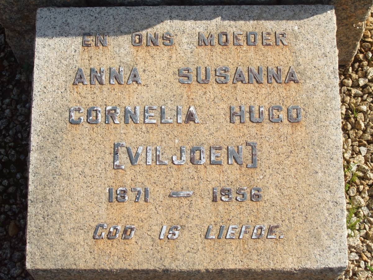 HUGO Anna Susanna Cornelia nee VILJOEN 1871-1956