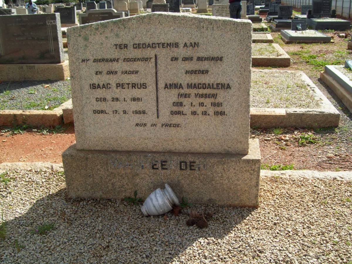 HEERDEN Isaac Petrus, van 1891-1956 &amp; Anna Magdalena VISSER 1891-1961