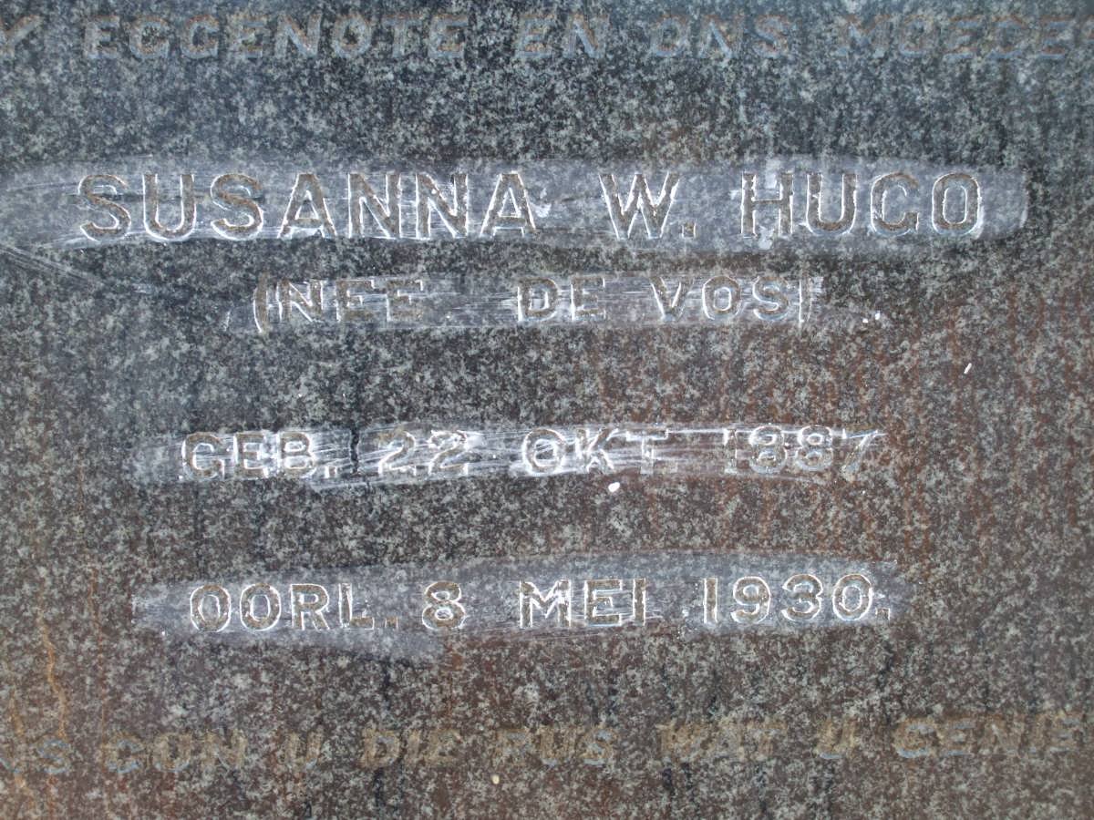 HUGO Susanna nee DE VOS 1887-1930