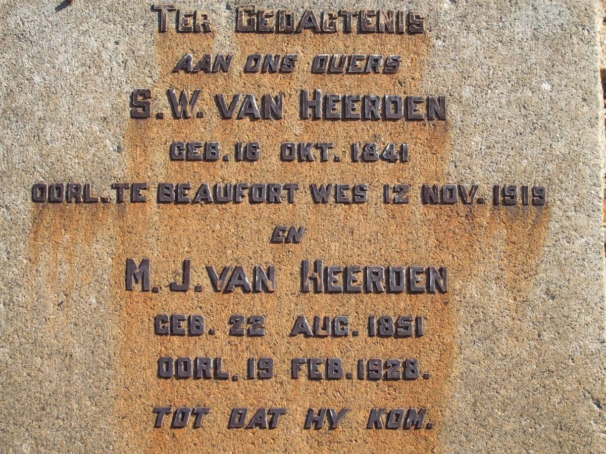 HEERDEN S.W., van 1841-1919 &amp; M.J. 1851-1928