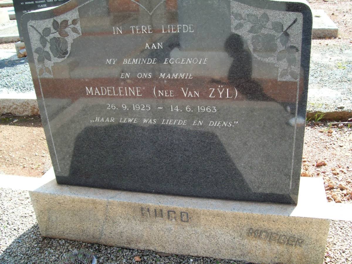HUGO Madeleine nee VAN ZYL 1925-1963