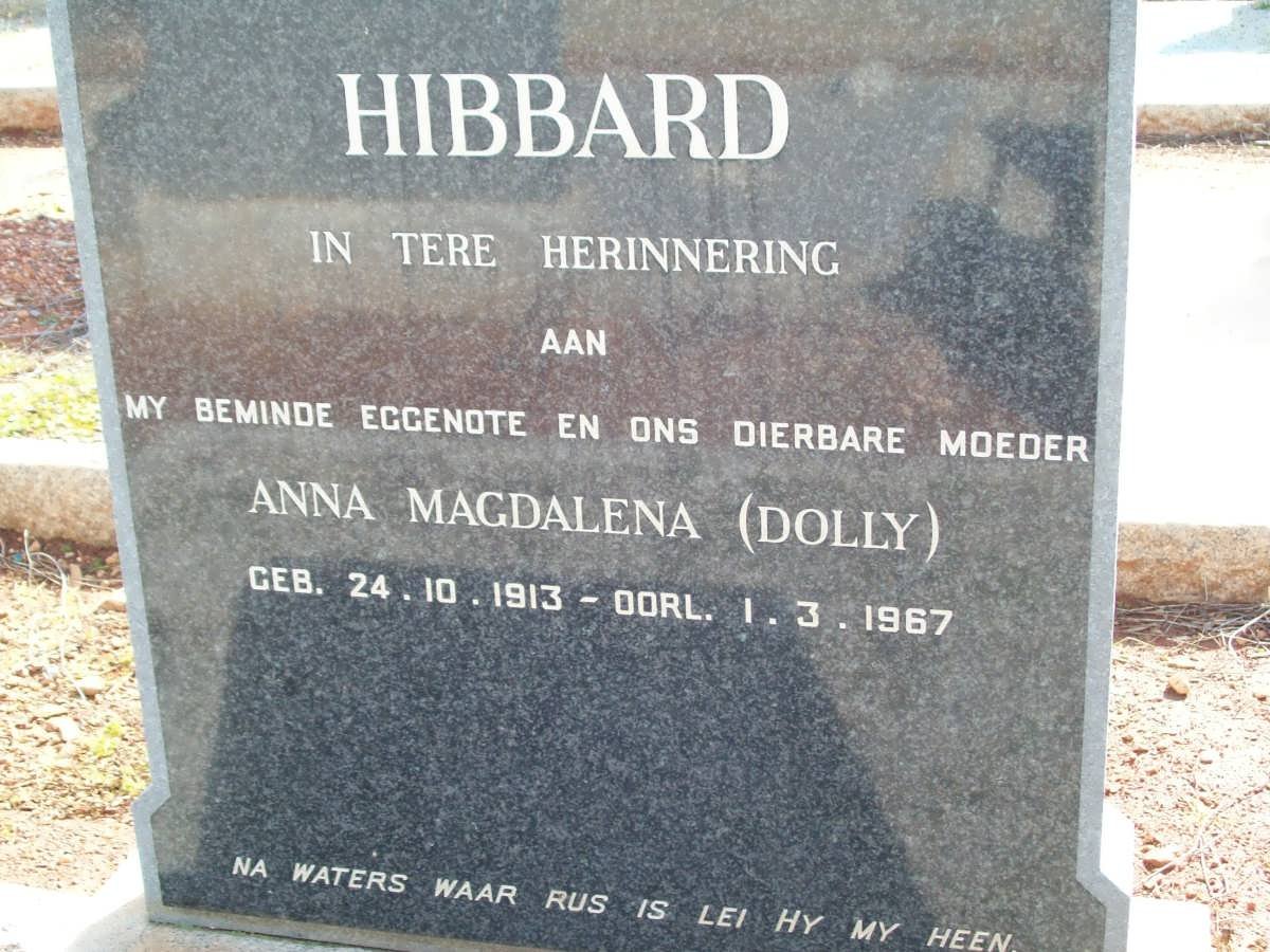 HIBBARD Anna Magdalena 1913-1967
