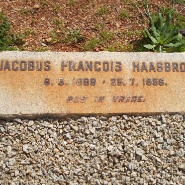 HAASBROEK Jacobus Francois 1889-1956 &amp; Cornelia Maria ROSSOUW 1894-1975