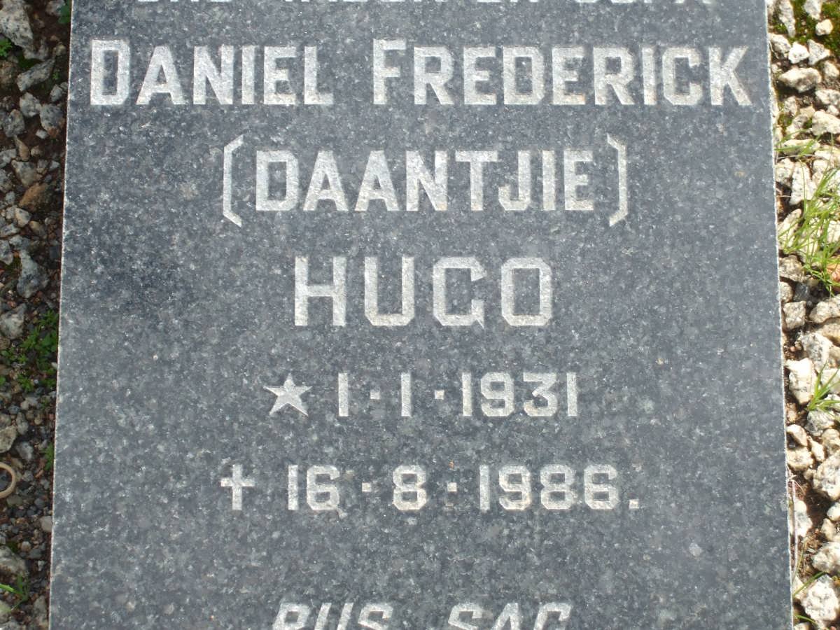HUGO Pieter F.B. 1904-1953 &amp; Susanna S.M. 1908-1975 :: HUGO Daniel Frederick 1931-1986