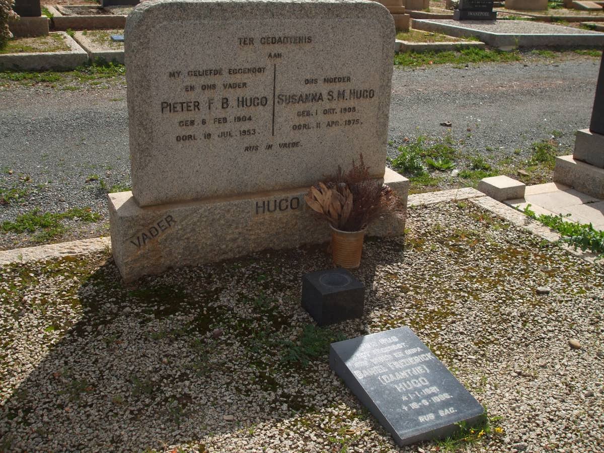 HUGO Pieter F.B. 1904-1953 &amp; Susanna S.M. 1908-1975 :: HUGO Daniel Frederick 1931-1986