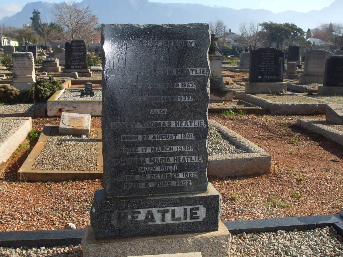 HEATLIE Charles Beeton 1863-1937 &amp; Johanna Maria HUGO 1862-1952 :: HEATLIE Henry Thomas 1901-1938