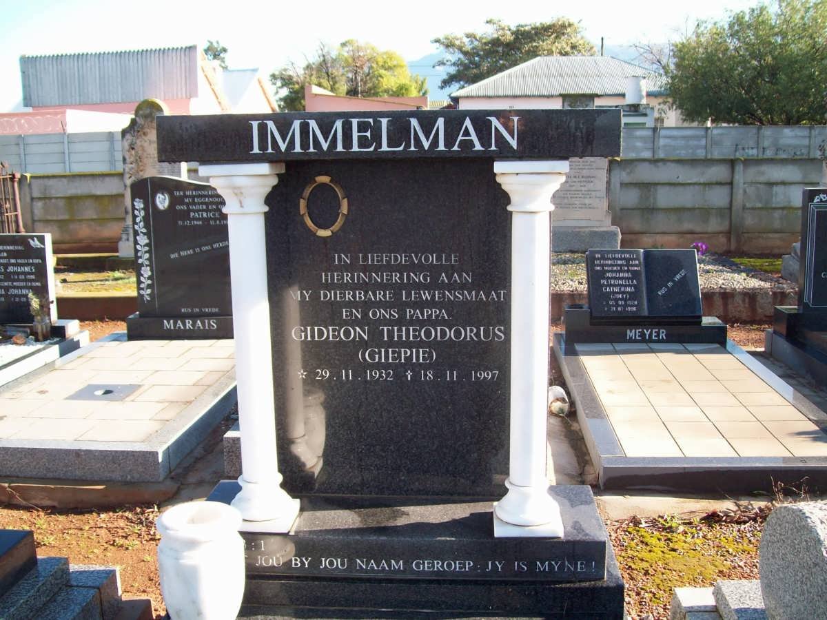 IMMELMAN Gideon Theodorus 1932-1997