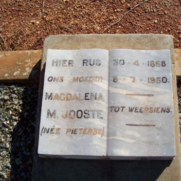 JOOSTE Magdalena M. nee PIETERSE 1858-1950