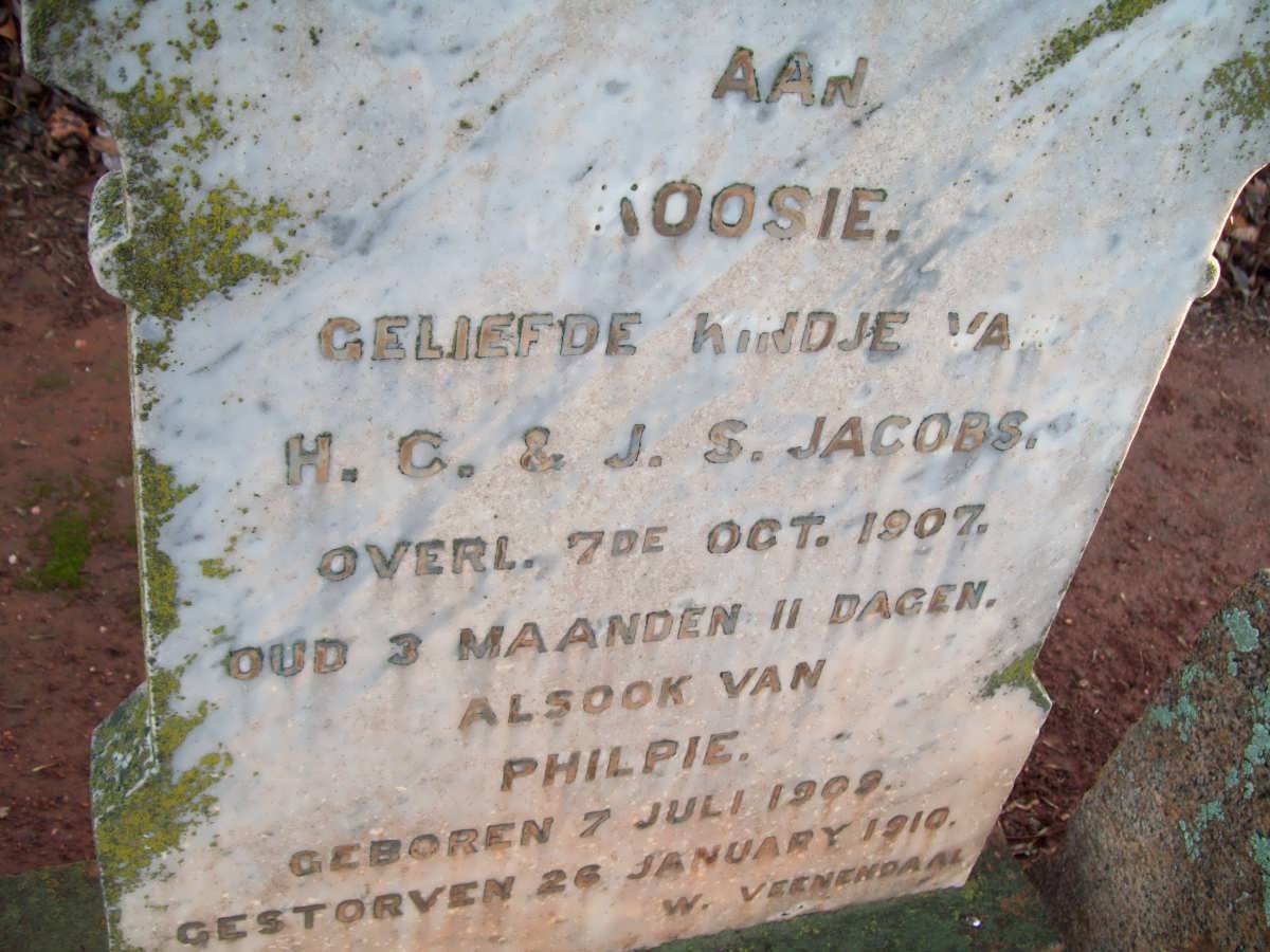 JACOBS Koosie -1907 :: JACOBS Philipie 1909-1910