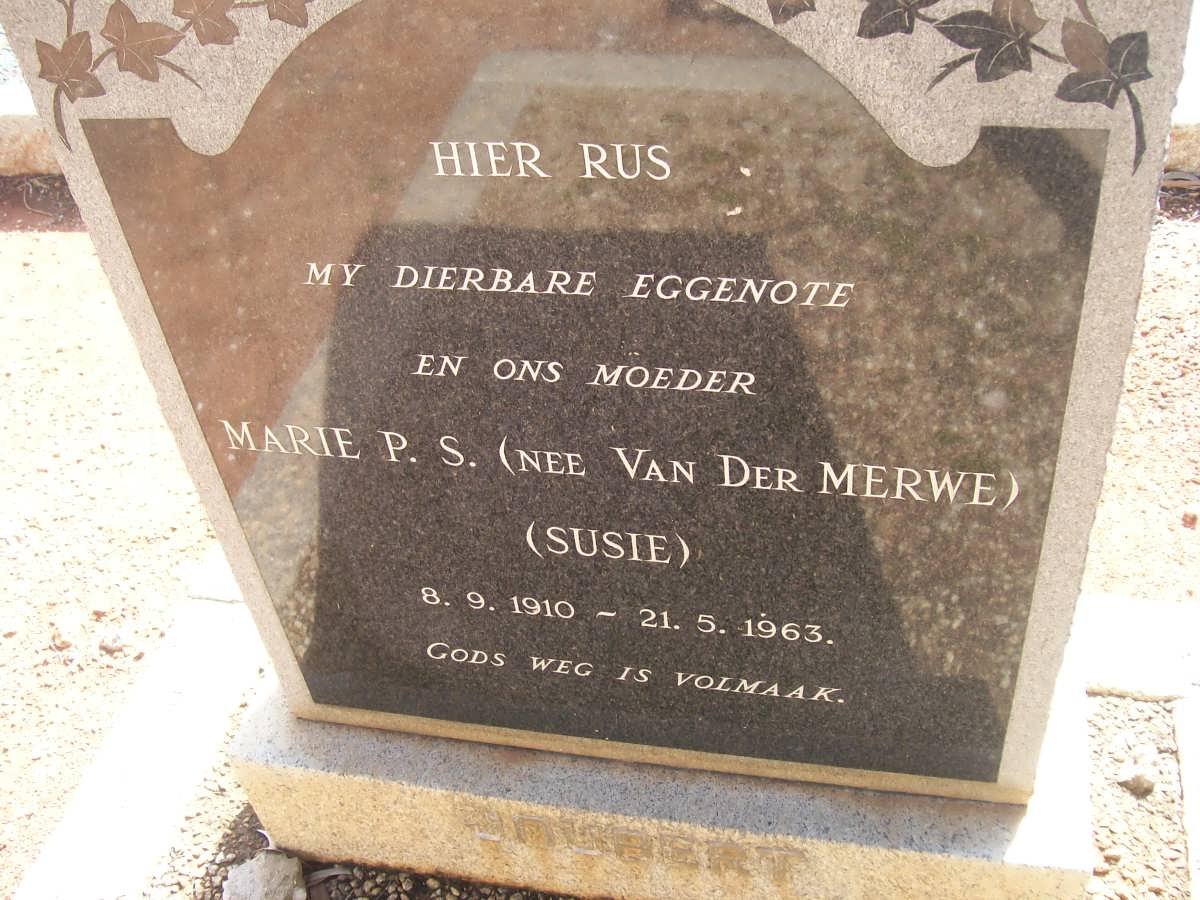 JOUBERT Marie P.S. nee VAN DER MERWE 1910-1963