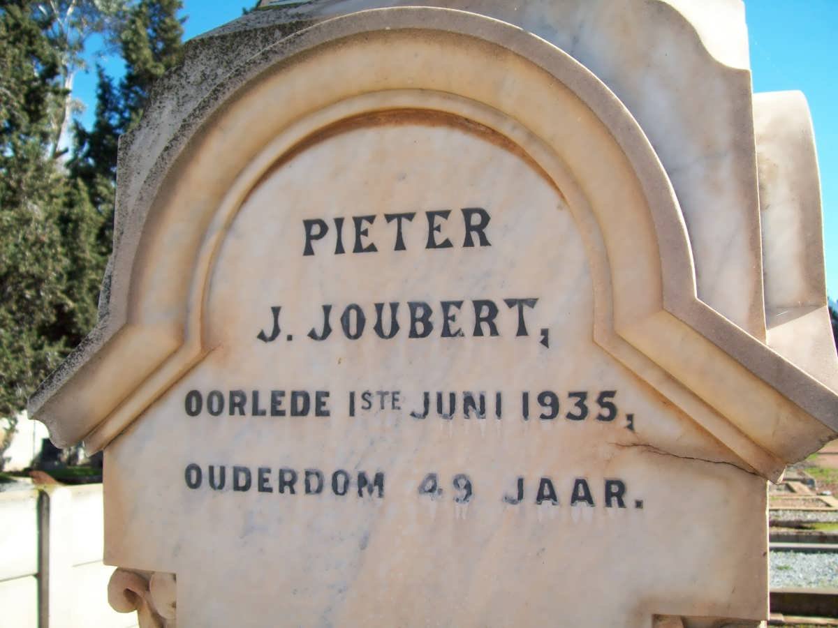 JOUBERT Pieter J. -1935