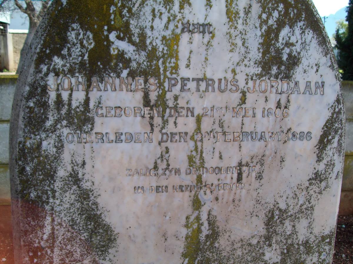 JORDAAN Johannes Petrus 1806-1886