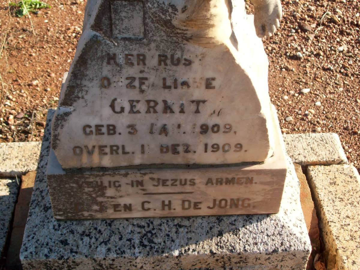 JONG Gerrit, de 1909-1909