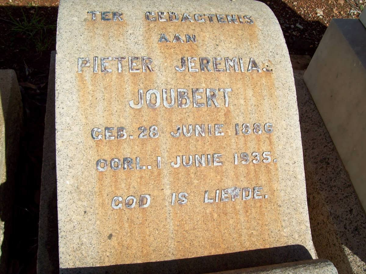 JOUBERT Pieter Jeremia 1886-1935