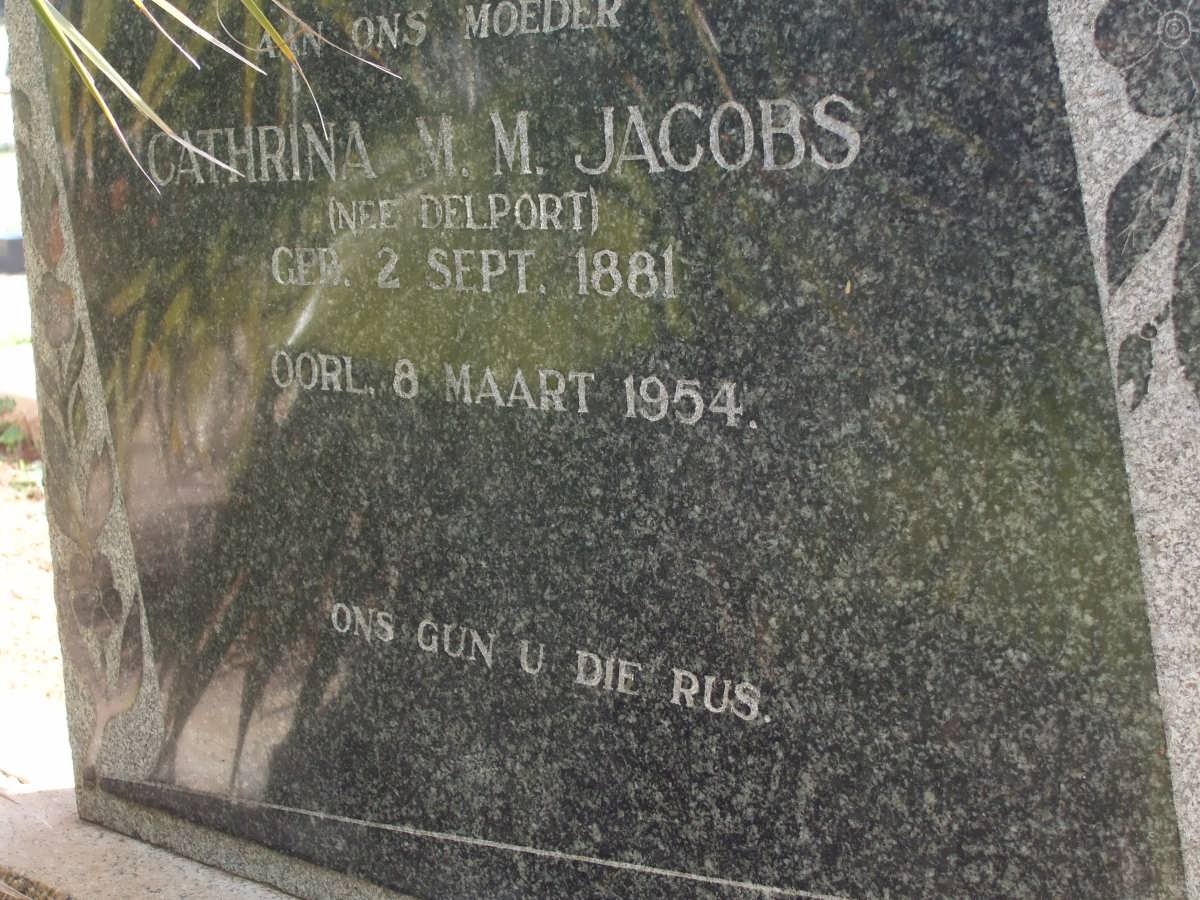JACOBS Cathrina M.M. nee DELPORT 1881-1954