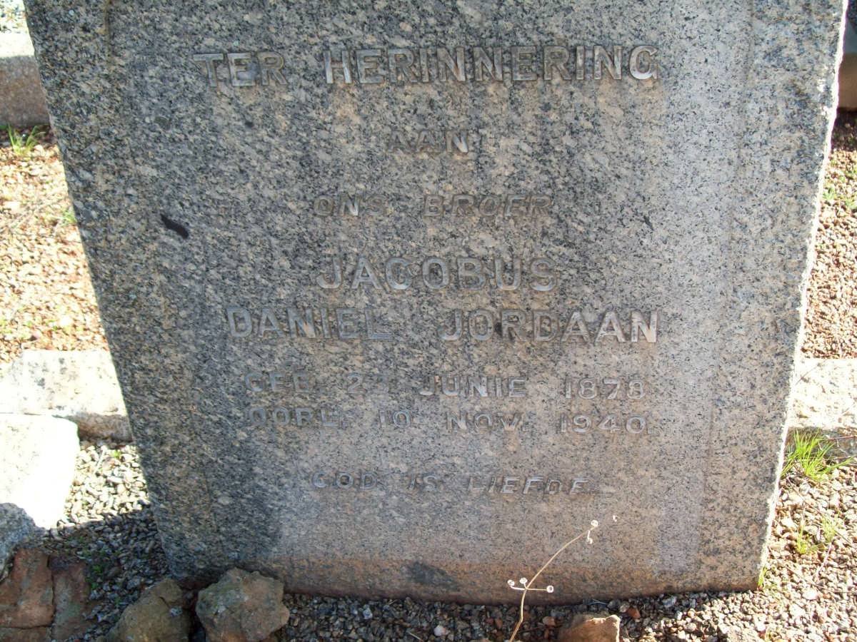 JORDAAN Jacobus Daniel 1878-1940