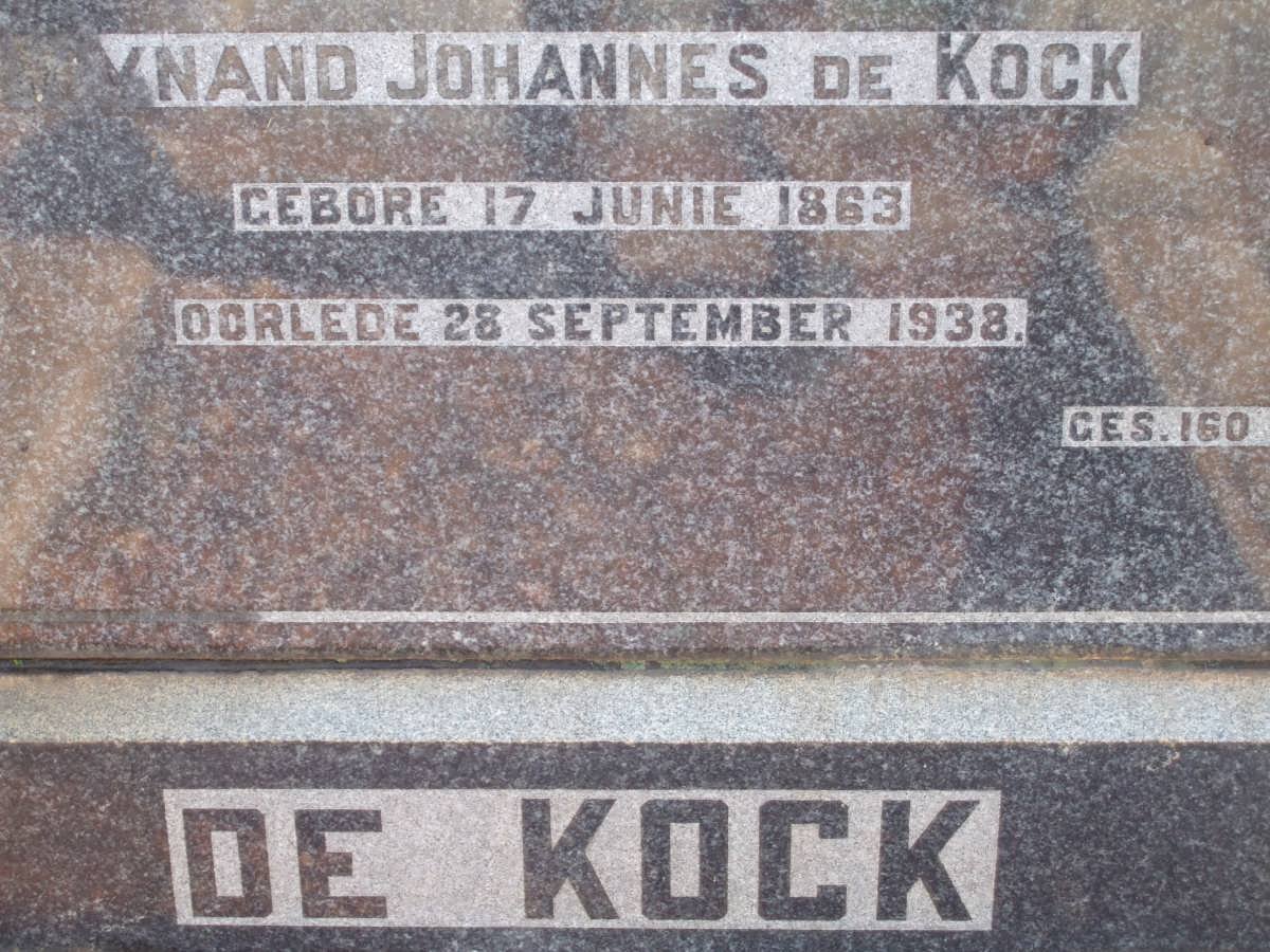 KOCK [wy]nand Johannes, de 1863-1938