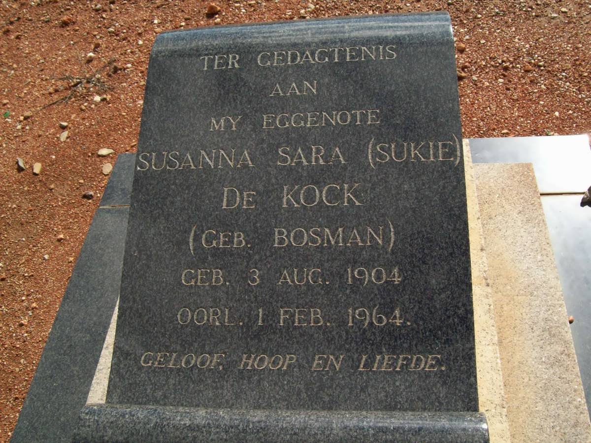 KOCK Susanna Sara, de nee BOSMAN 1904-1964