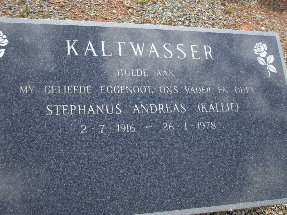 KALTWASSER Stephanus Andreas 1916-1978