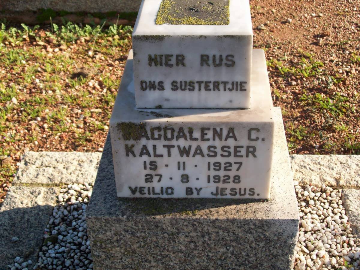 KALTWASSER Magdalena C. 1927-1928