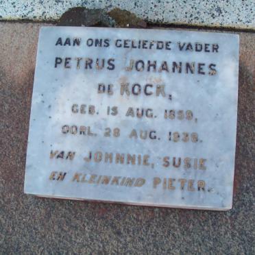 KOCK Petrus Johannes, de 1859-1938 &amp; Martha Helena Hendrika DE WET 1861-1907 :: DE KOCK Johanna Susanna Margaretha 1900-1901