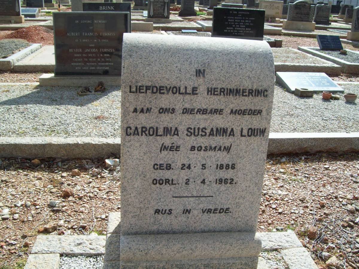 LOUW Carolina Susanna nee BOSMAN 1886-1962