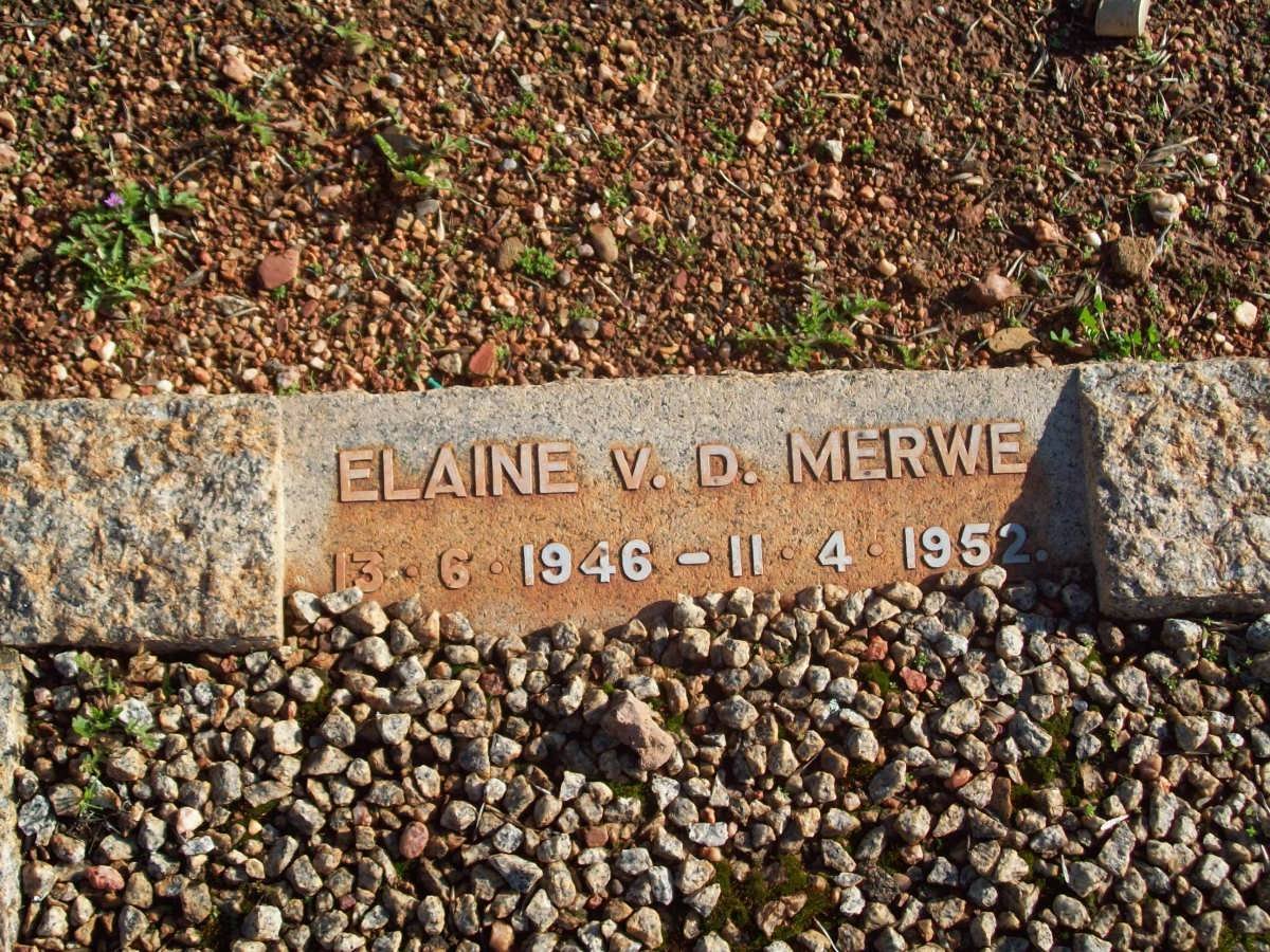 MERWE Elaine, v.d. 1946-1952