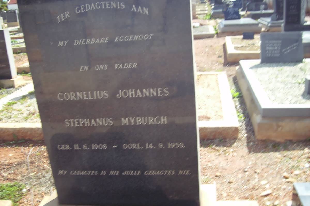 MYBURGH Cornelius Johannes Stephanus 1906-1959