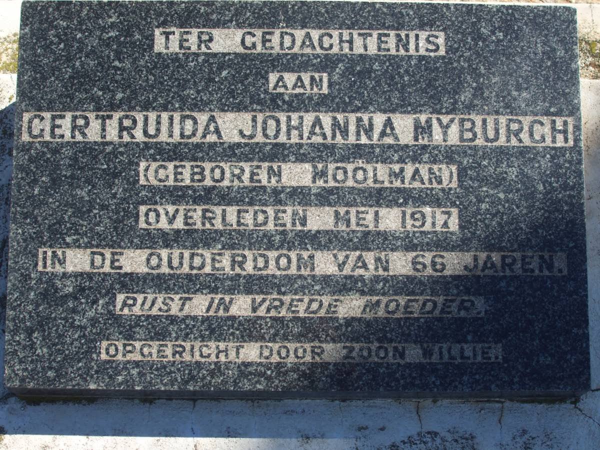 MYBURGH Gertruida Johanna nee MOOLMAN -1917