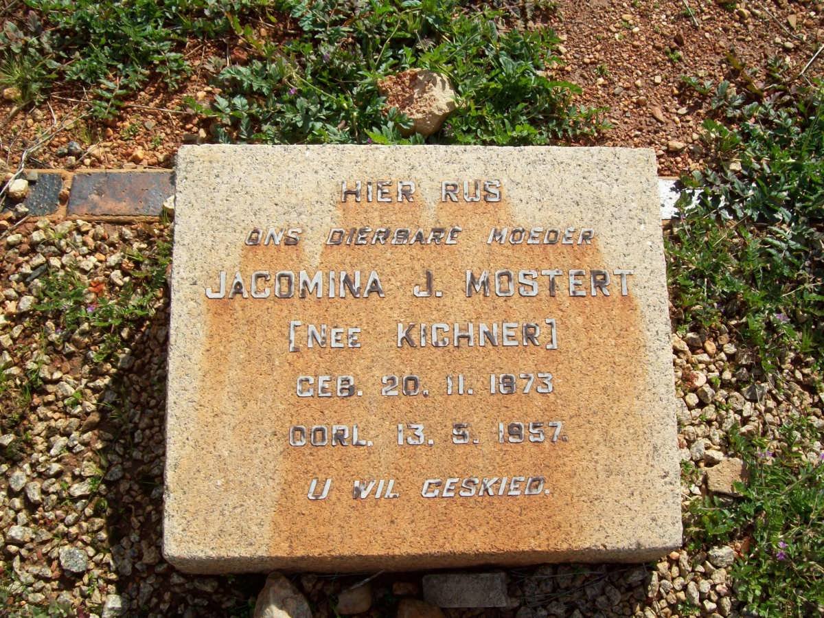 MOSTERT Jacomina J. nee KICHNER 1873-1957