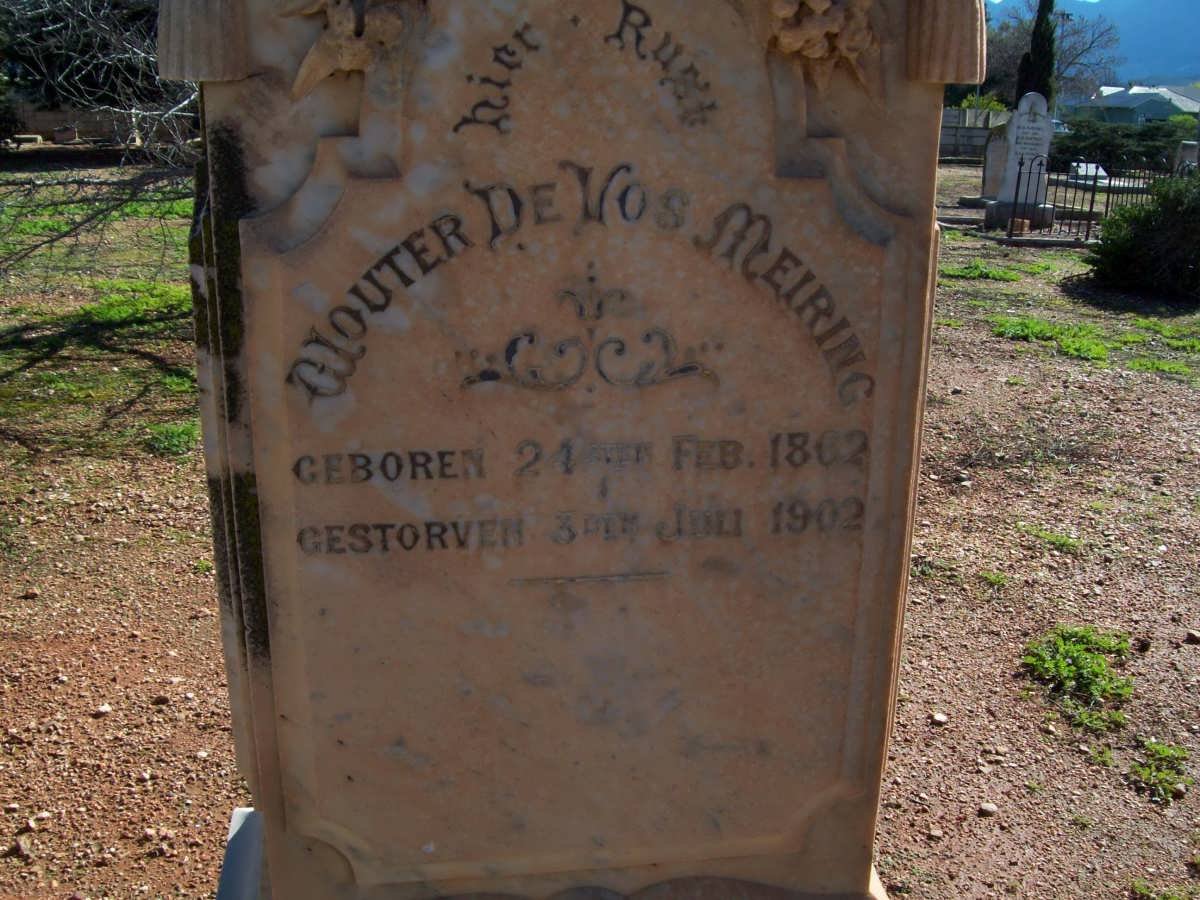 MEIRING Wouter de Vos 1862-1902