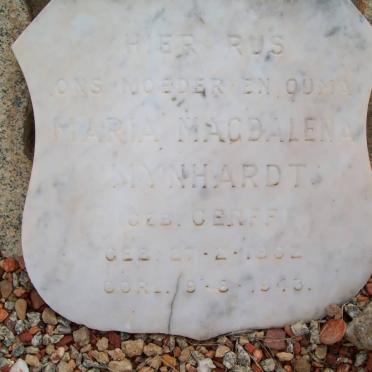 MYNHARDT Maria Magdalena nee CERFF 1862-1943