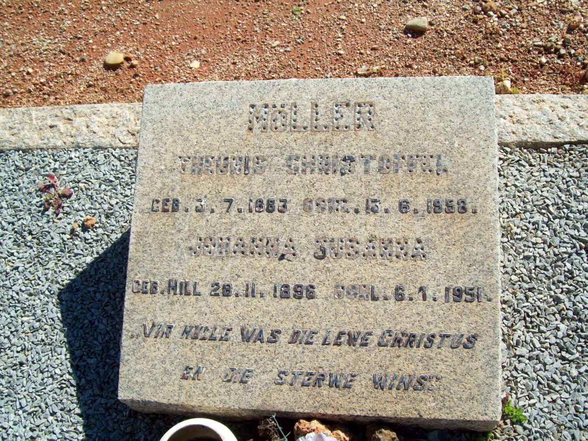 MOLLER Theunis Christoffel 1883-1958 &amp; Johanna Susanna 1896-1951