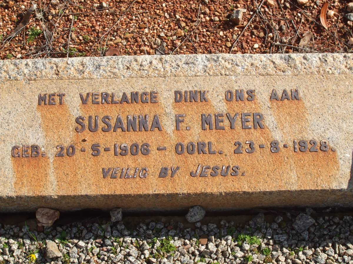 MEYER Susanna F. 1906-1928
