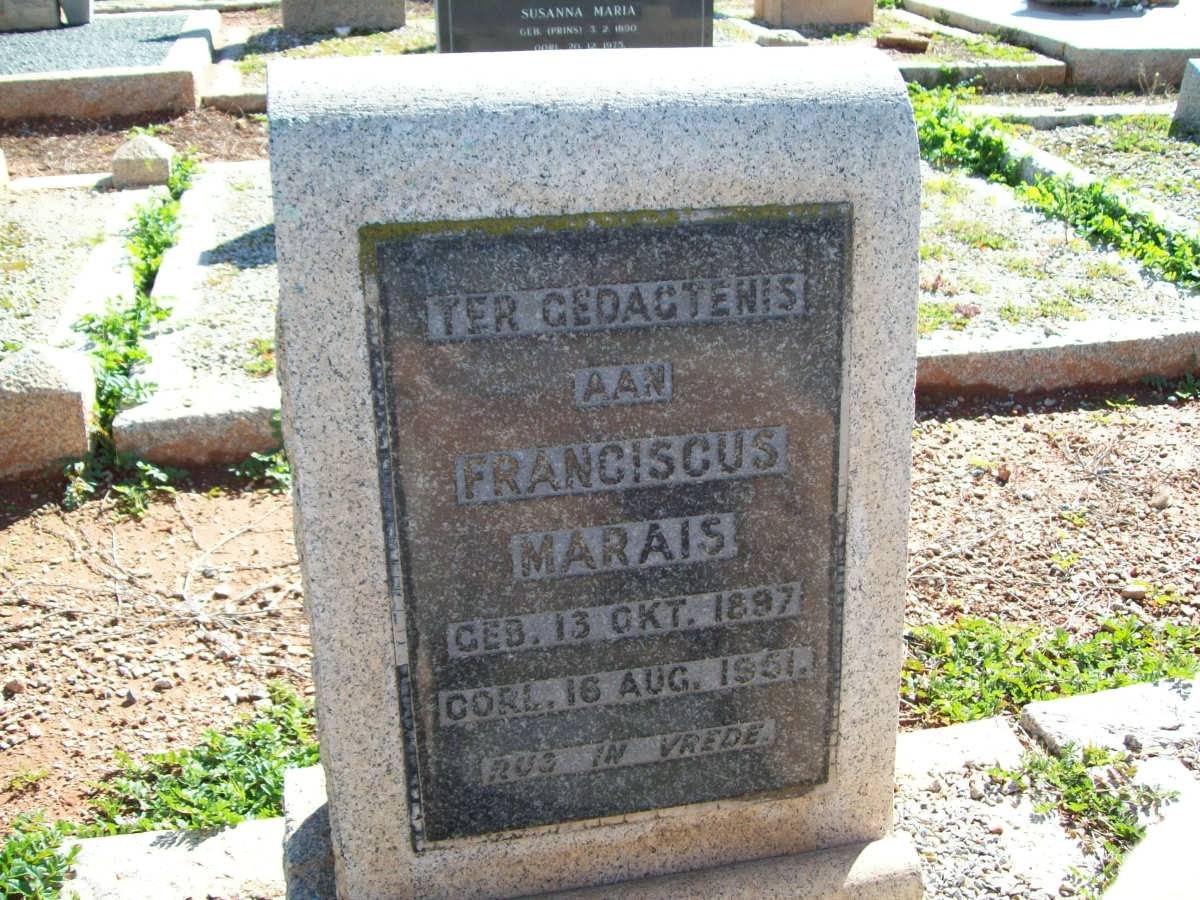 MARAIS Franciscus  1897-1951