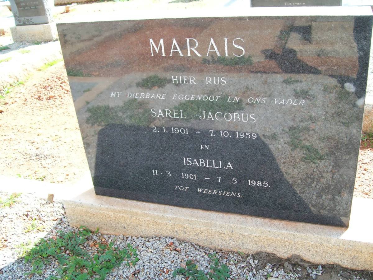 MARAIS Sarel Jacobus 1901-1959 &amp; Isabella 1901-1985