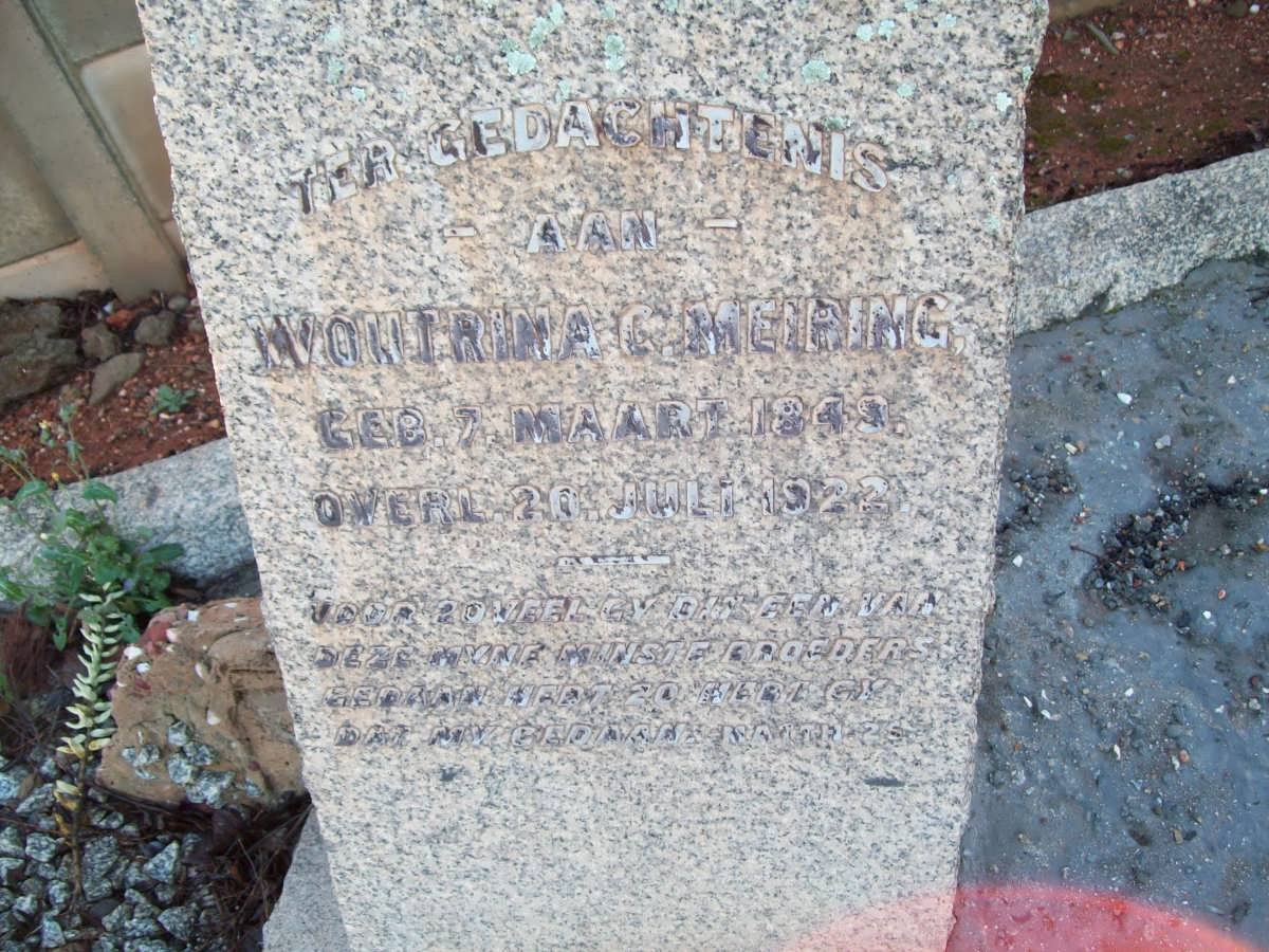 MEIRING Woutrina C. 1849-1922