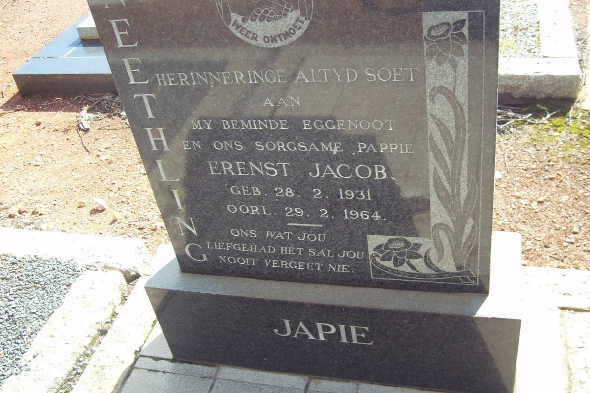 NEETHLING Erenst Jacob 1931-1964