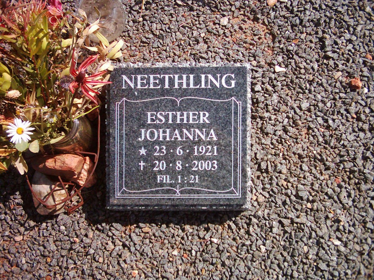 NEETHLING Esther Johanna 1921-2003