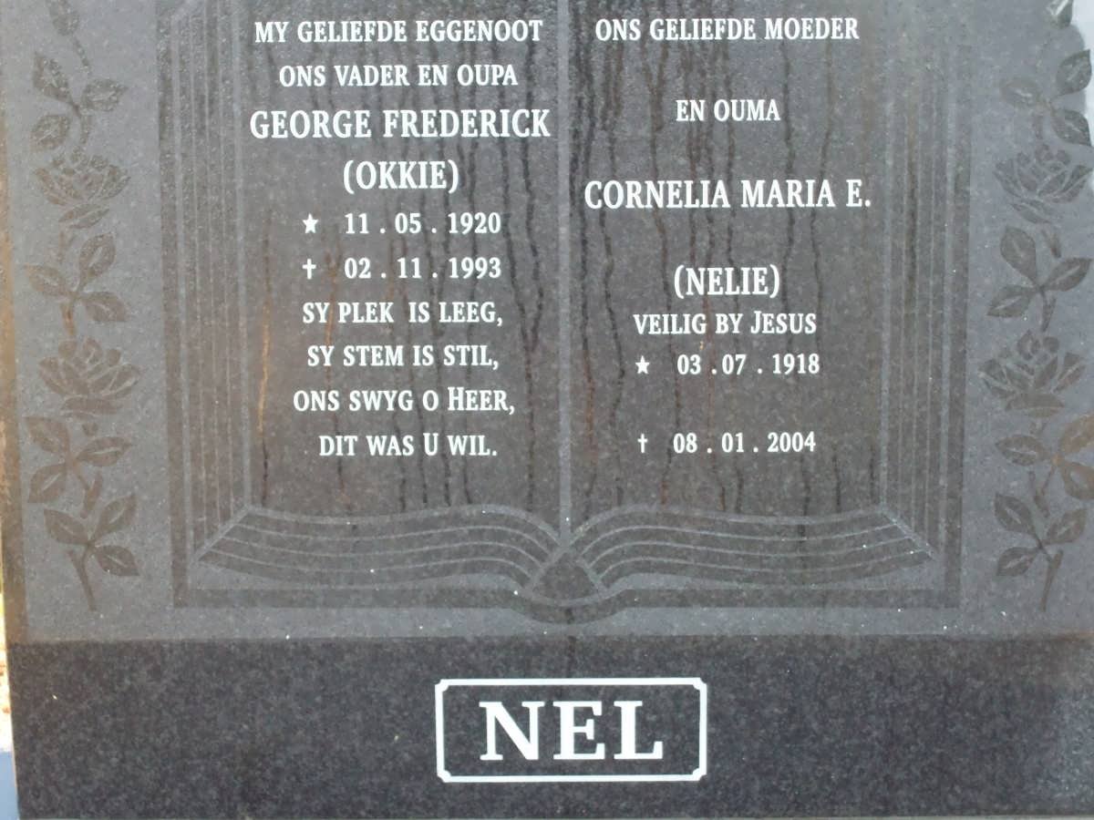 NEL George Frederick 1920-1993 &amp; Cornelia Maria E. 1918-2004