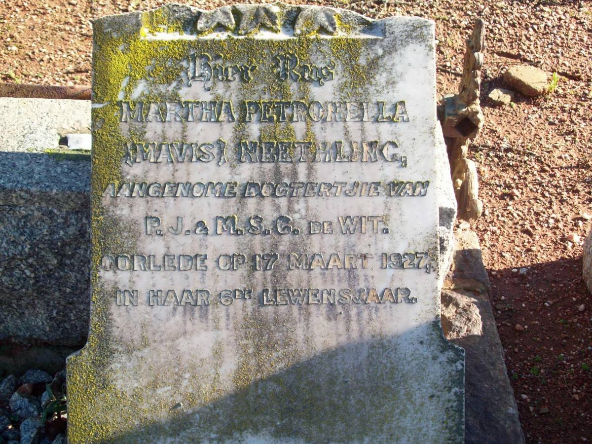 NEETHLING Martha Petronella -1927