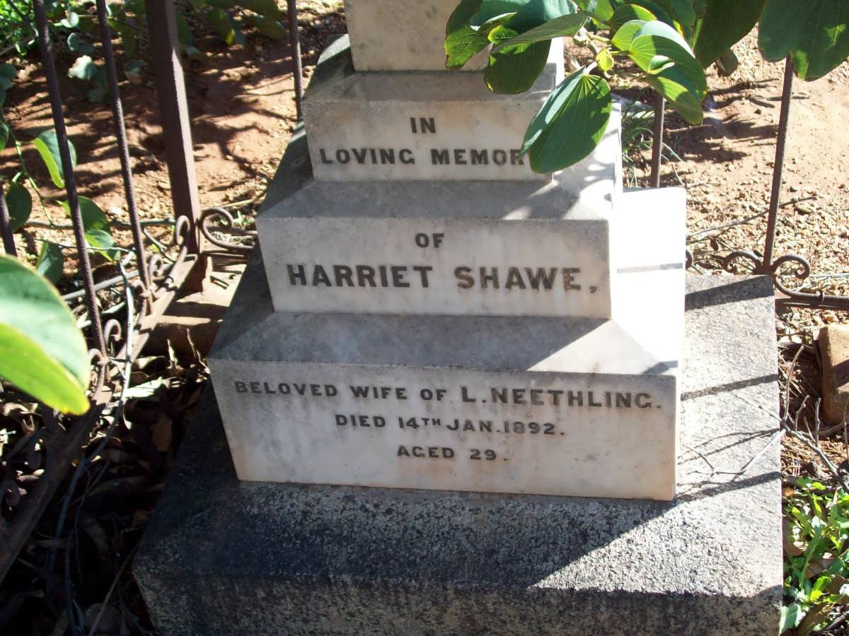 NEETHLING Harriet Shawe -1892