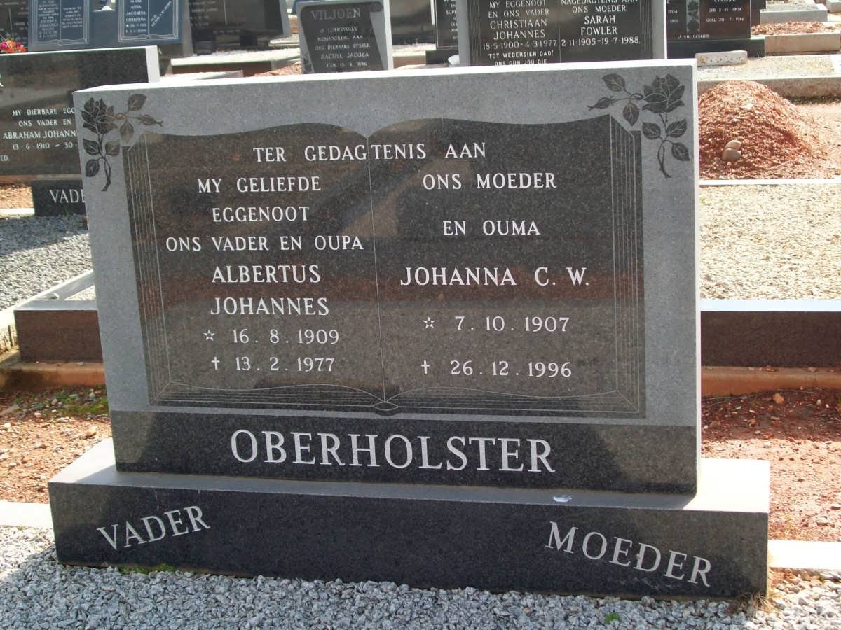 OBERHOLSTER Albertus Johannes 1909-1977 &amp; Johanna C.W. 1907-1996