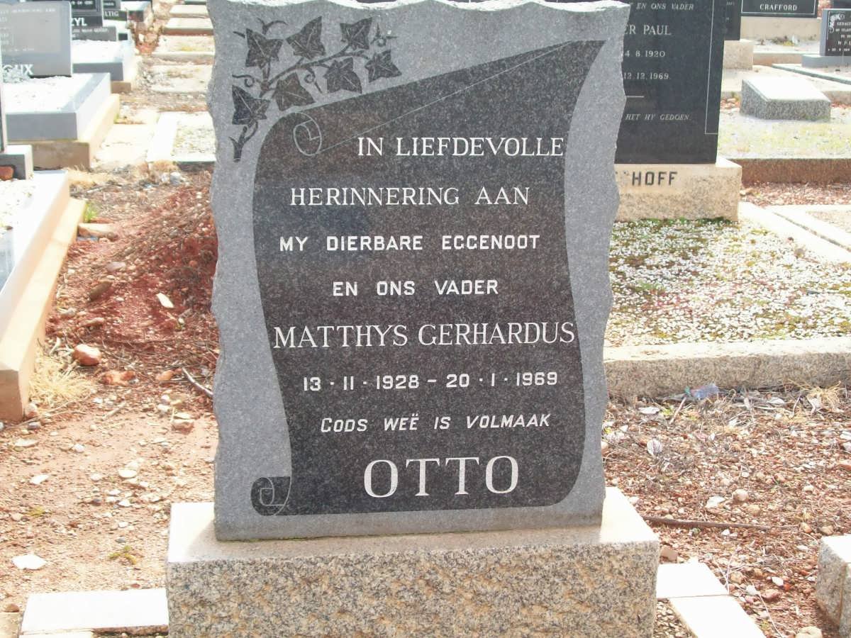 OTTO Matthys Gerhardus 1928-1969