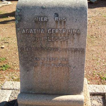 PLESSIS Agatha Gertruida, du