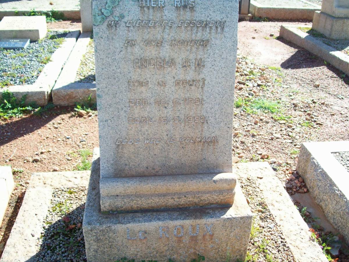 ROUX Engela J.M., le nee LE ROUX 1891-1952