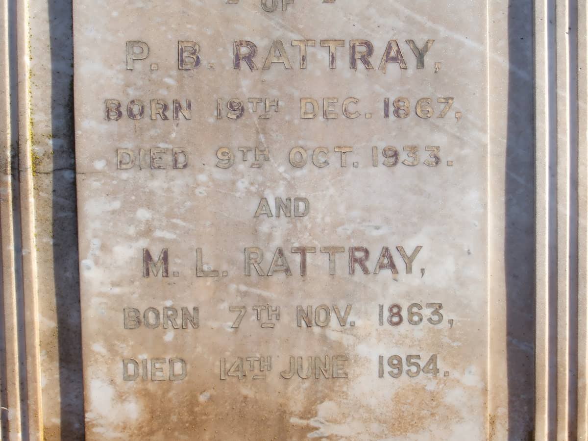 RATTRAY P.B. 1867-1933 &amp; M.L. 1863-1954