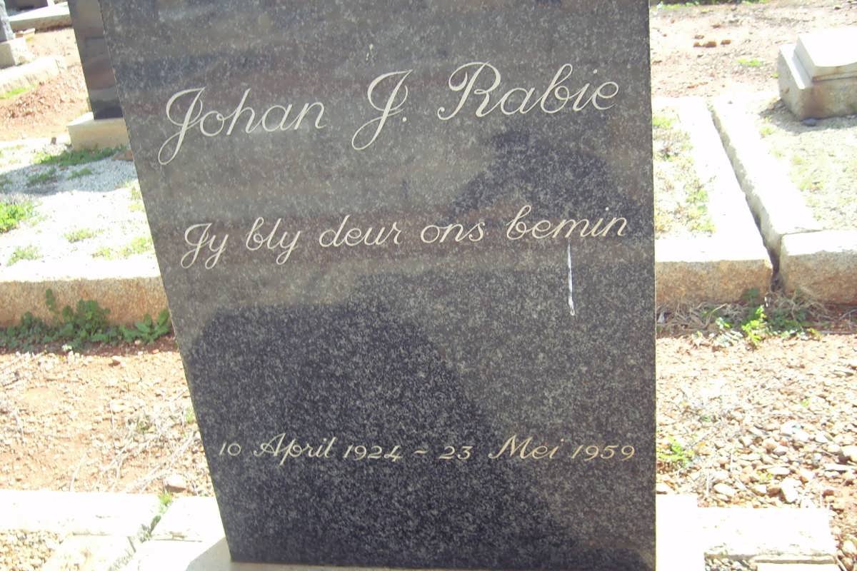 RABIE Johan J. 1924-1959